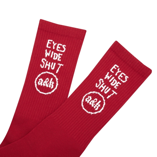 Socks 'Eyes Wide Shut Red'
