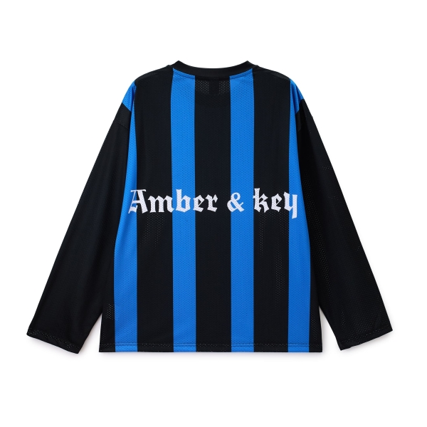 Long sleeve mesh jersey Striped