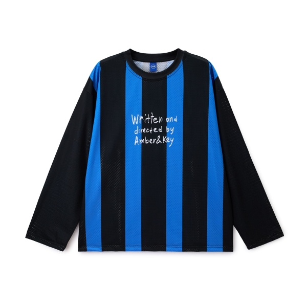 Long sleeve mesh jersey Striped